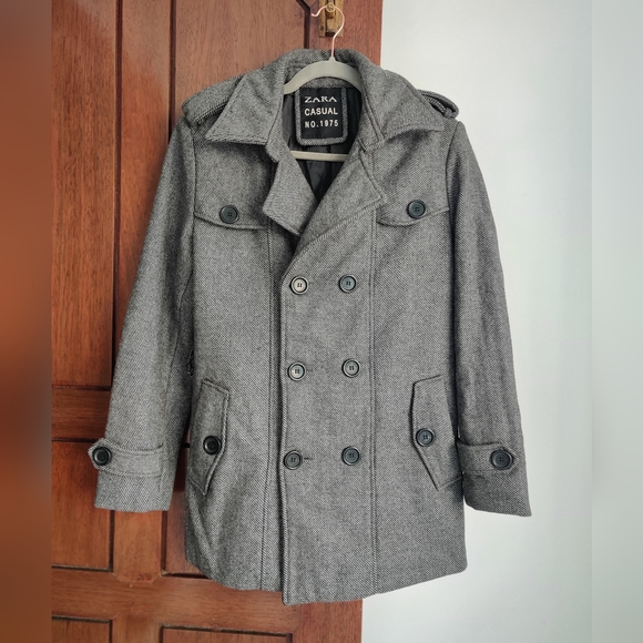 Men Grey Coat - Picture 3 of 8